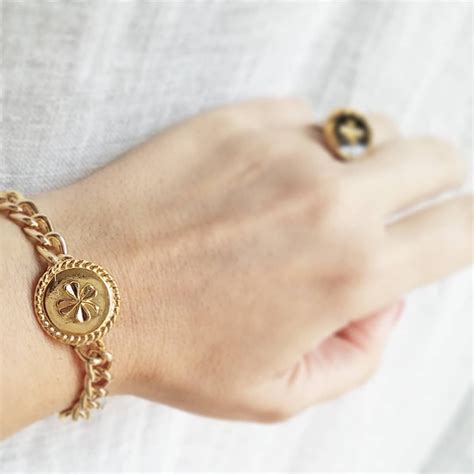 chanel button jewelry|repurposed button bracelet.